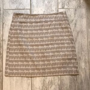 Loft tan and cream size 2 skirt